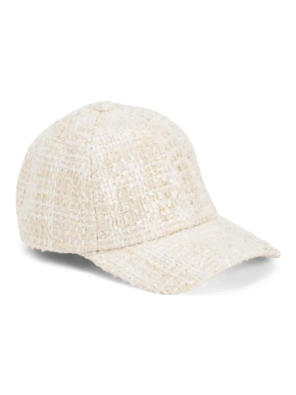 EUGENIA KIM Sequin Embellished Tweed Baseball Cap